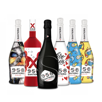 958 SANTERO - MIX APERITIVO  5 bottiglie  958 da 75 ml + 1 bottiglia di SANTERO MIX